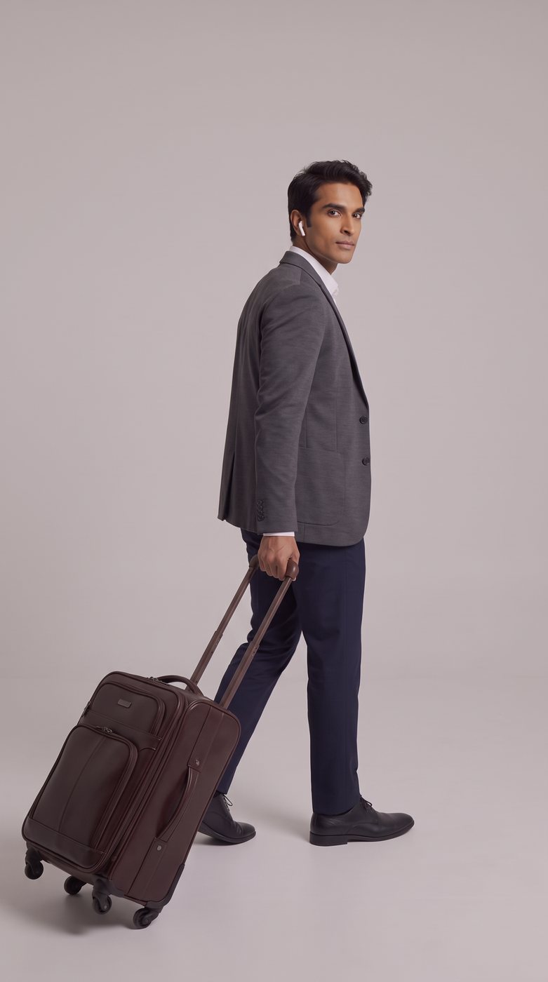 Business traveler · three-quarter